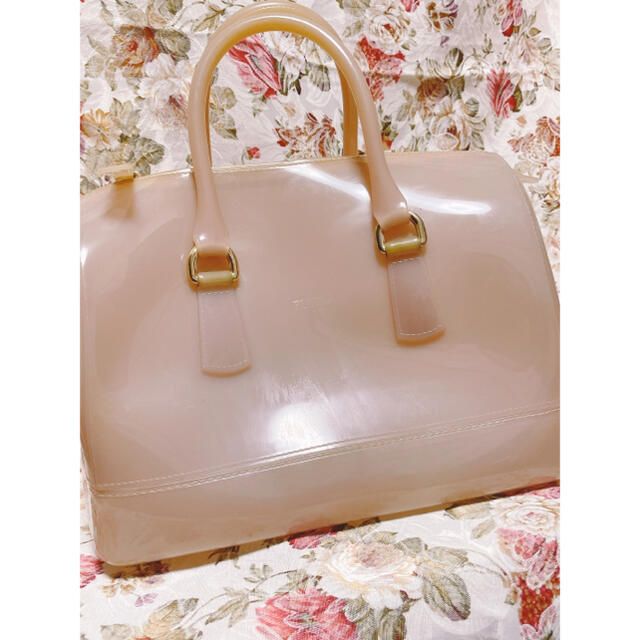 Furla(フルラ)のH101 FURLA フルラ　キャンディ　ボストンバック　薄ピンク　ベージュ レディースのバッグ(ボストンバッグ)の商品写真