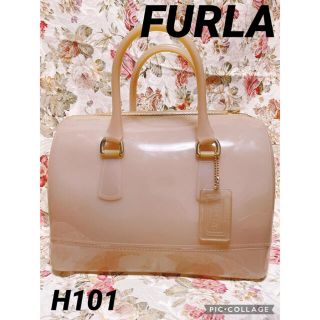 フルラ(Furla)のH101 FURLA フルラ　キャンディ　ボストンバック　薄ピンク　ベージュ(ボストンバッグ)