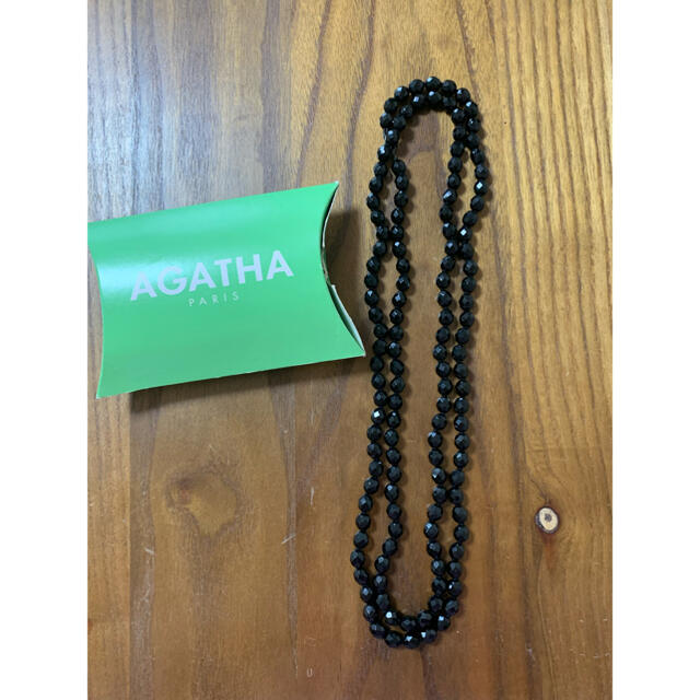 AGATHA(アガタ)のAgatha Paris ブラックビーズロングネックレス  レディースのアクセサリー(ネックレス)の商品写真