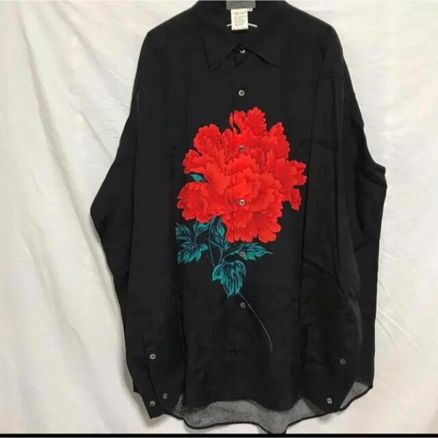 (求)Yohji Yamamoto pour homme 牡丹の花シャツ