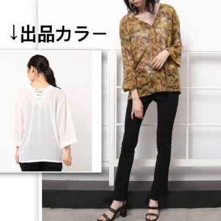 エモダ(EMODA)の【新品★未使用】EMODAエモダ　前後2way  シアーシャツ背中オープン(シャツ/ブラウス(長袖/七分))