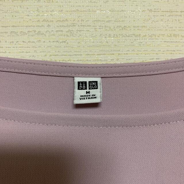 UNIQLO(ユニクロ)のUNIQLO ピンクパープルトップス　Mサイズ レディースのトップス(シャツ/ブラウス(半袖/袖なし))の商品写真