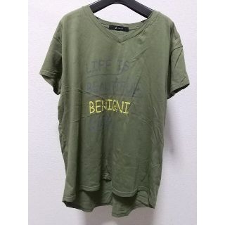 ジョンブル(JOHNBULL)のJohnbull プリント 半袖Tシャツ フリーサイズ カーキ ジョンブル 古着(Tシャツ/カットソー(半袖/袖なし))