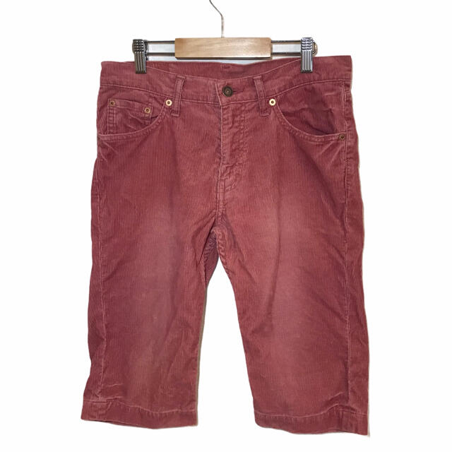 Levi's(リーバイス)の【希少カラー】リーバイス Levi's パンツ ハーフ コーデュロイ 赤 レッド メンズのパンツ(デニム/ジーンズ)の商品写真