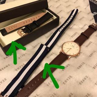 ダニエルウェリントン(Daniel Wellington)の時計 バンド DanielWellington(レザーベルト)