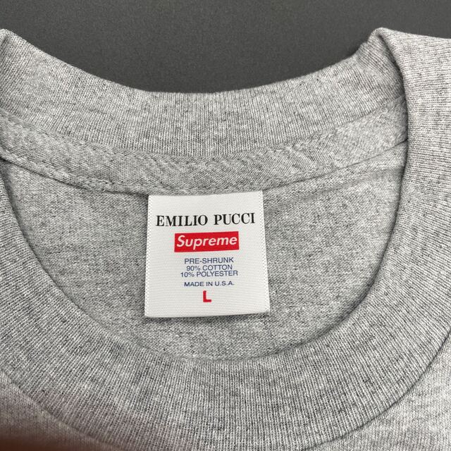 セール　Lグレー青 Emilio Pucci Box Logo Tee