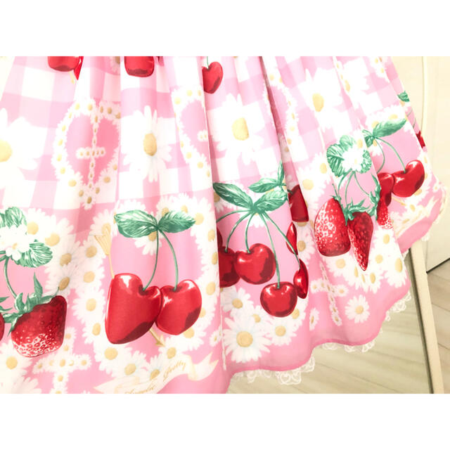 Angelic Pretty(アンジェリックプリティー)のCherry Marguerite ワンピース&クリップ2コset🎀 レディースのワンピース(ひざ丈ワンピース)の商品写真