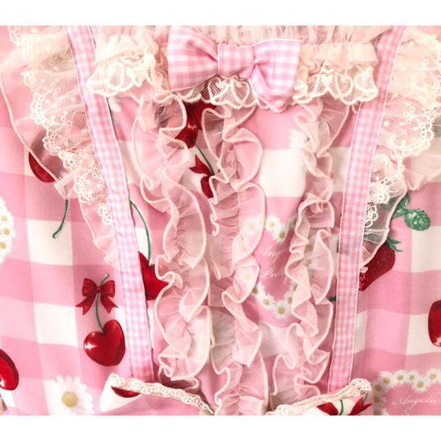 Angelic Pretty(アンジェリックプリティー)のCherry Marguerite ワンピース&クリップ2コset🎀 レディースのワンピース(ひざ丈ワンピース)の商品写真