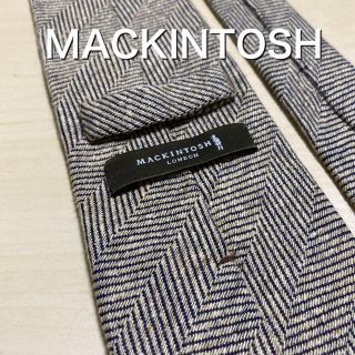 マッキントッシュ(MACKINTOSH)の【美品】MACKINTOSH  ヘリンボーン  ネクタイ　ベージュ(ネクタイ)