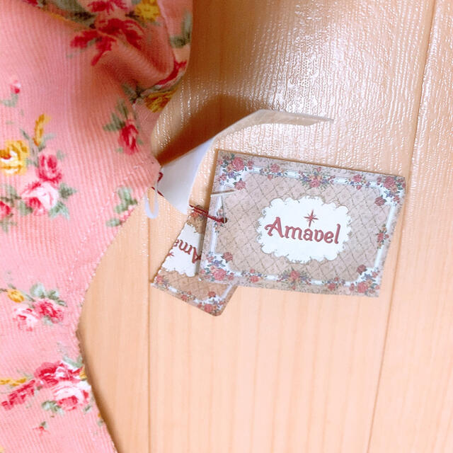 Amavel(アマベル)のAmavel♡くすみピンク♡コーデュロイ花柄ジャンパースカート♡ レディースのワンピース(ひざ丈ワンピース)の商品写真