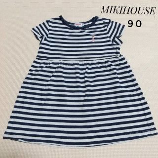 ミキハウス(mikihouse)のMIKIHOUSE  リーナちゃん ボーダー柄 ワンピース  90(ワンピース)