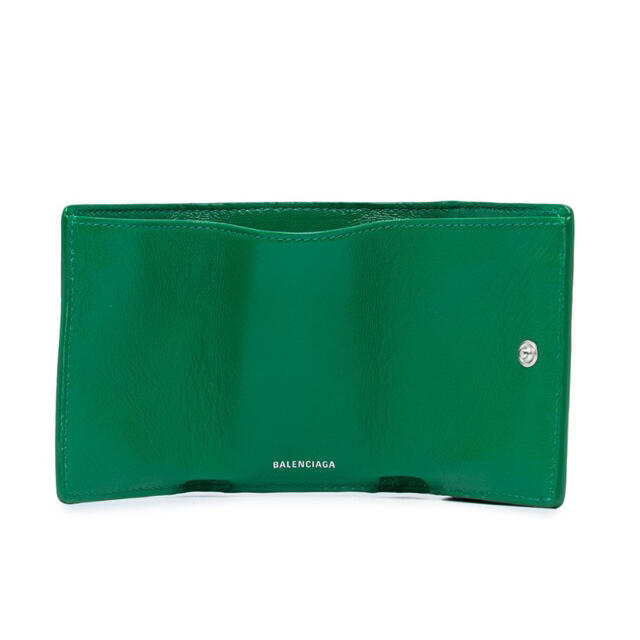 日本最級 バレンシアガ Papier mini wallet クロコダイル型押し 緑
