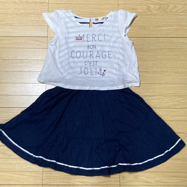 pom ponette(ポンポネット)のcoma様専用　pom ponetto junior   レイヤー風ワンピ キッズ/ベビー/マタニティのキッズ服女の子用(90cm~)(ワンピース)の商品写真