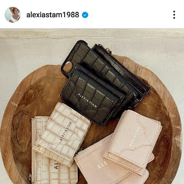 ALEXIA STAM(アリシアスタン)の【極美品】ALEXIASTAM ロゴカードケース 黒 アリシアスタン 財布 レディースのファッション小物(財布)の商品写真