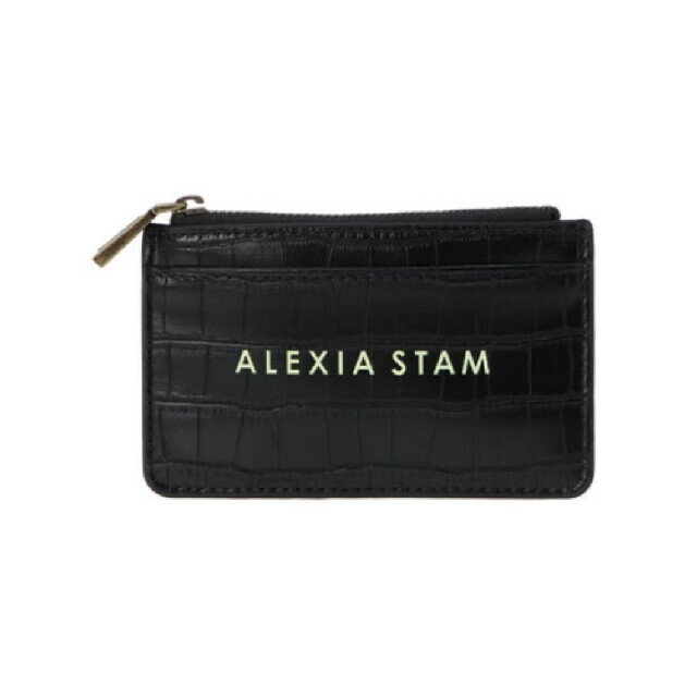 ALEXIA STAM(アリシアスタン)の【極美品】ALEXIASTAM ロゴカードケース 黒 アリシアスタン 財布 レディースのファッション小物(財布)の商品写真