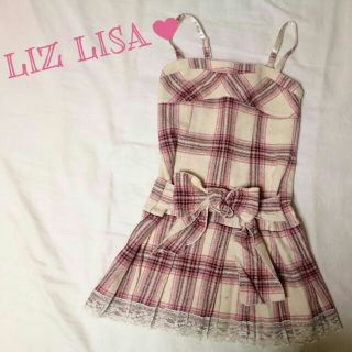 リズリサ(LIZ LISA)の今季♥リズリサ♥リボン付チェック柄ワンピ(ミニワンピース)