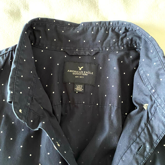 American Eagle(アメリカンイーグル)のアメリカンイーグル　半袖シャツ　L ドット柄 メンズのトップス(シャツ)の商品写真
