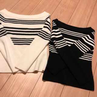 デイライルノアール(Delyle NOIR)のデイライルノアール ボーダーニットTOPS 2枚セット(ニット/セーター)