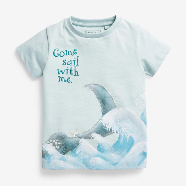 NEXT(ネクスト)の【新品】ブルー The Snail And The Whale Tシャツ キッズ/ベビー/マタニティのベビー服(~85cm)(Ｔシャツ)の商品写真