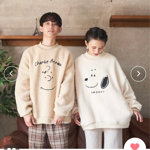 PEANUTS(ピーナッツ)のPEANUTS/ピーナッツ【ユニセックス】チャーリーブラウン ボアスウェット レディースのトップス(トレーナー/スウェット)の商品写真