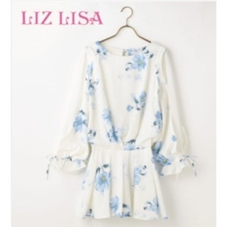 リズリサ(LIZ LISA)のLIZ LISA花柄ロンパースタグ付(ミニワンピース)