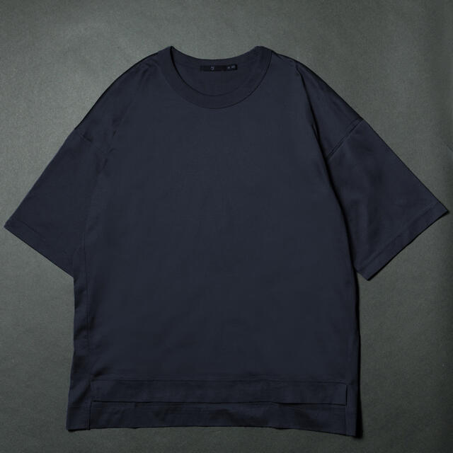 UNIQLO(ユニクロ)の+j スーピマコットンオーバーサイズT ネイビー　M メンズのトップス(Tシャツ/カットソー(半袖/袖なし))の商品写真