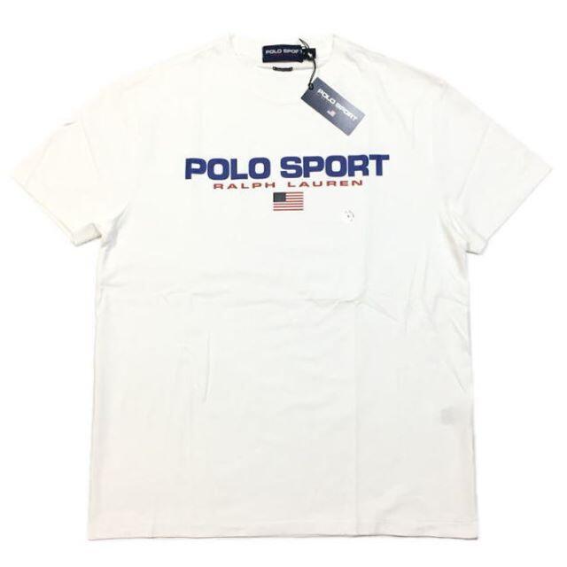 新品 正規 ラルフローレン ポロスポーツ ロゴＴシャツ　US Ｌサイズホワイトサイズ