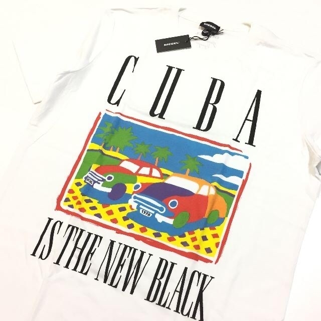 新品 正規 DIESEL ディーゼル CUBA Ｔシャツ Ｍサイズ　ホワイト 5