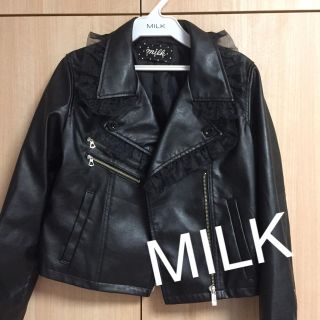 ミルク(MILK)のMILKフリル付きライダース(ライダースジャケット)