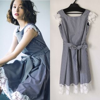 ウィルセレクション(WILLSELECTION)の❁【まいまいコラボ】《2way》レース付リボンワンピース　ウィルセレクション(ひざ丈ワンピース)