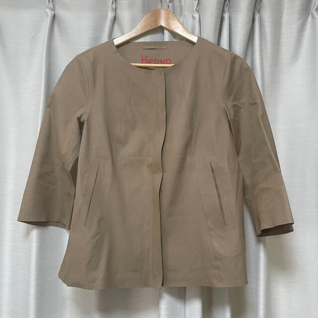 HERNO ノーカラーコートジャケット | フリマアプリ ラクマ