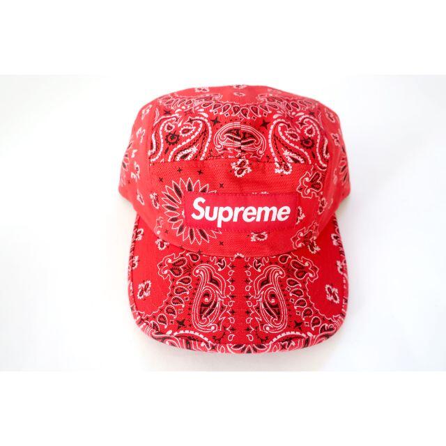 supreme Bandana Camp Cap 赤