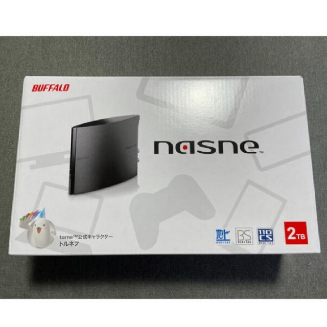 nasne(ナスネ)のバッファロー nasne HDDレコーダー 地デジ / BS / CS  スマホ/家電/カメラのテレビ/映像機器(映像用ケーブル)の商品写真