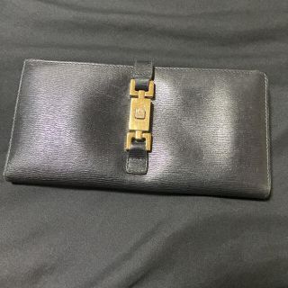 グッチ(Gucci)のGUCCI グッチ 長財布 ジャッキー レザー ブラック ヴィンテージ(長財布)