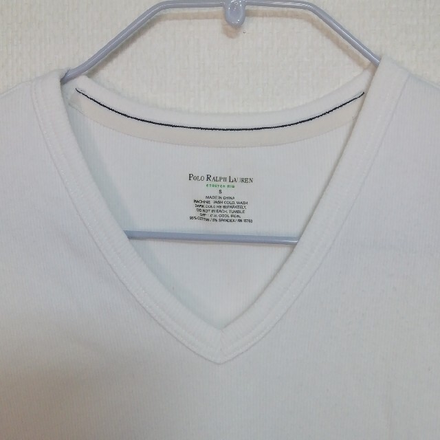 POLO RALPH LAUREN(ポロラルフローレン)の値下げ美品★RALPH LAUREN★men'sコットンリブTシャツS メンズのトップス(シャツ)の商品写真