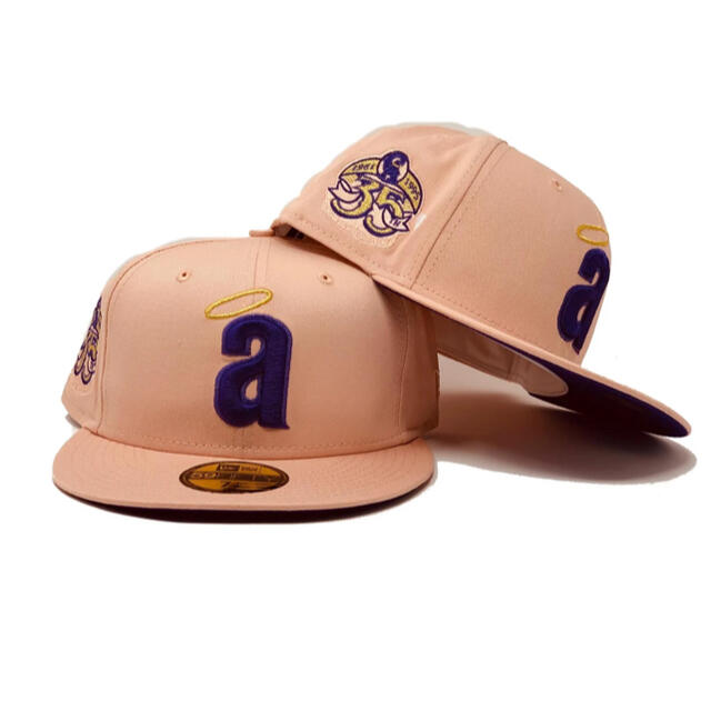 NEW ERA 59fifty ツバ裏パープル　エンゼルス