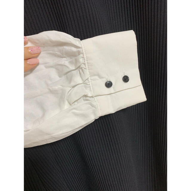 ZARA(ザラ)のオフショル シャツ ワンピース レディースのワンピース(ひざ丈ワンピース)の商品写真