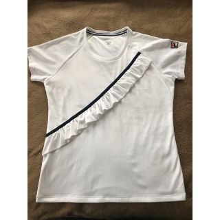 フィラ(FILA)のフィラ  テニスウェア  フロントフリル　トップス　Lサイズ(ウェア)