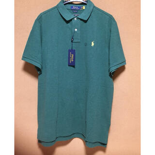 ポロラルフローレン(POLO RALPH LAUREN)の新品！ポロラルフローレン メンズ 半袖ポロシャツ  Lサイズ グリーン(ポロシャツ)