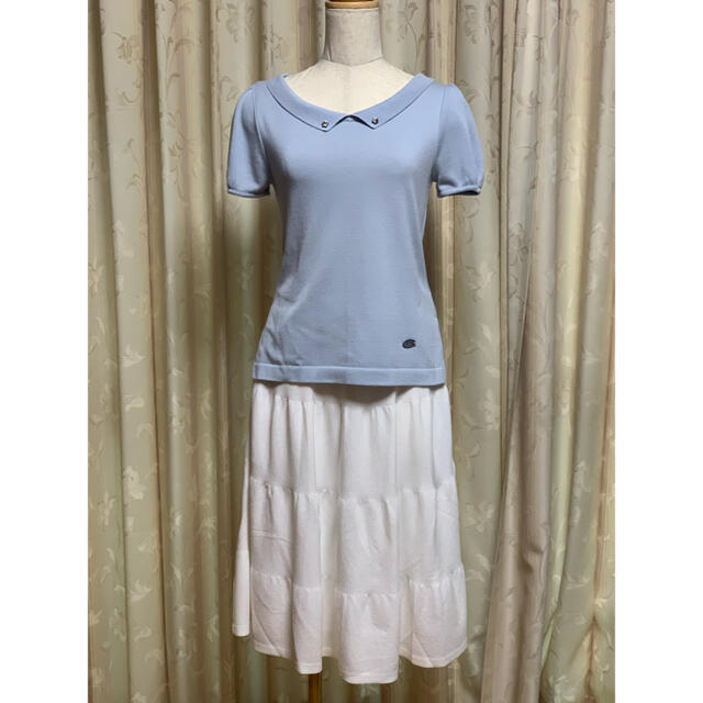 新品】Rene ルネ フレアスカート 34 7号 Sサイズ 白-eastgate.mk