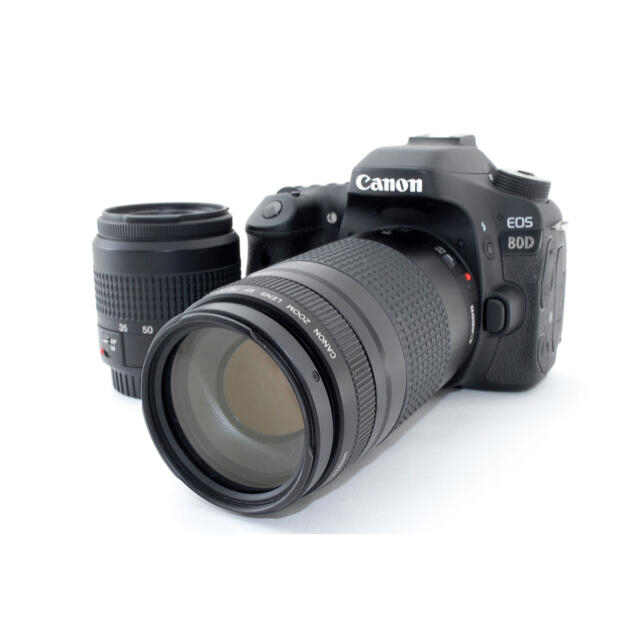 特別送料無料!】 Canon - キャノン Canon EOS 80D標準&望遠ダブル