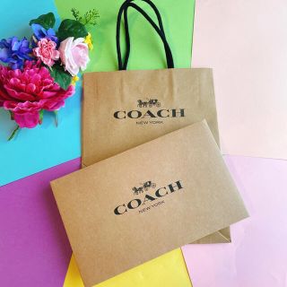 コーチ(COACH)の新品♡未使用♡コーチ オリジナルの紙袋1枚と小物用箱1枚のラッピングセット(ショップ袋)