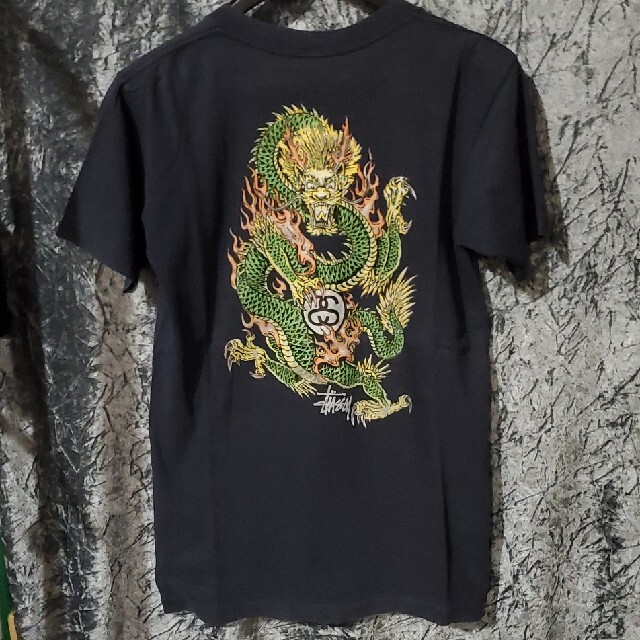 90's old stussy 2代目ドラゴン Tシャツ USA製　ステューシー