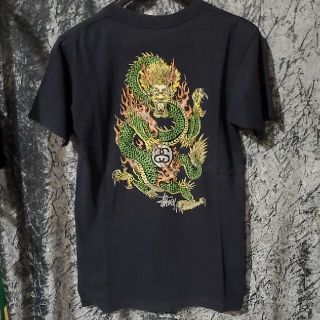 90s OLD STUSSY ドラゴン Tシャツ ブラック