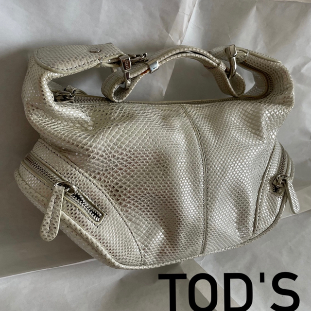 《美品》 トッズ TOD'S ミニ ハンドバッグ ホワイト 革