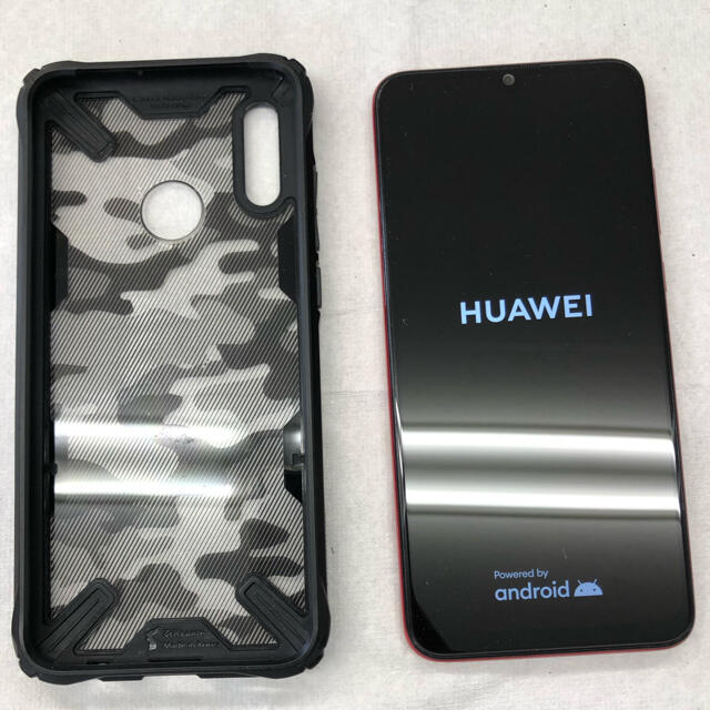 HUAWEI nova lite3 赤　（耐衝撃ケースのおまけ付き）