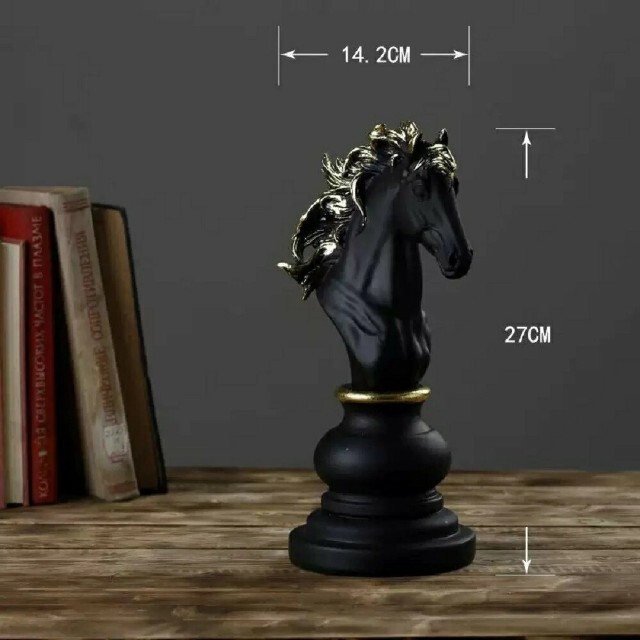 チェスの駒　3個セット　ブラック　置物 1