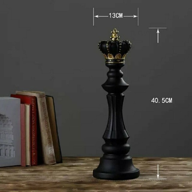 チェスの駒　3個セット　ブラック　置物 2