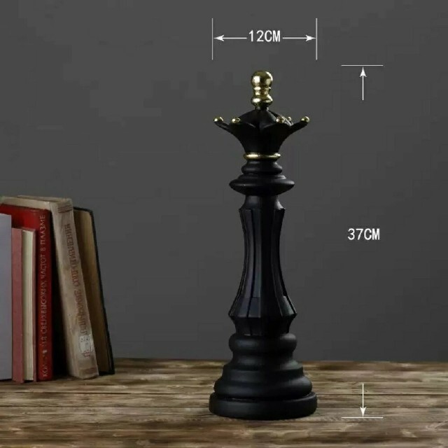 チェスの駒　3個セット　ブラック　置物 3