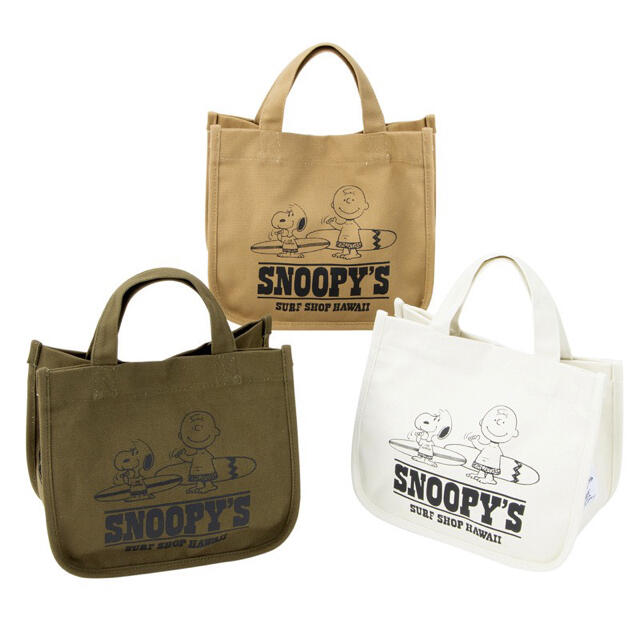SNOOPY(スヌーピー)のスヌーピーサーフショップ 限定  ミニトートバッグ タグ付き 新品未使用 レディースのバッグ(トートバッグ)の商品写真